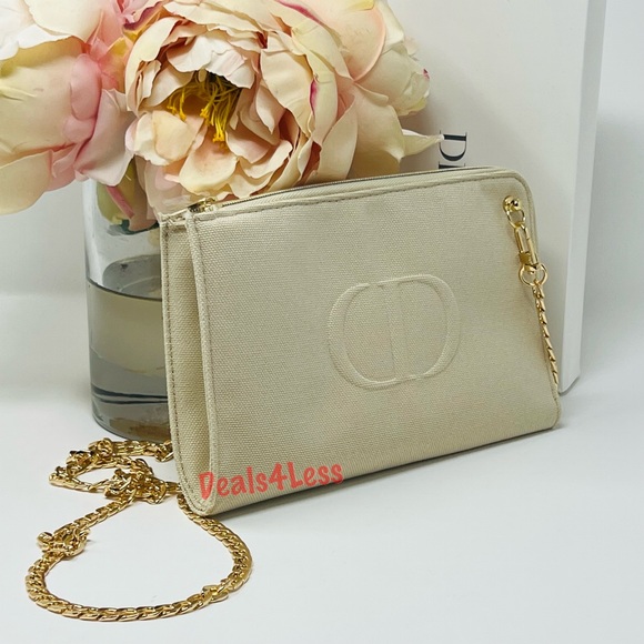 Dior Crossbody Bag Pouch Purse Removable Chain Strap DIOR Logo New in Box - Picture 7 of 8